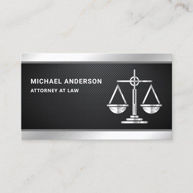 Carbon Fiber Silver Justice Scale Lawyer Attorney