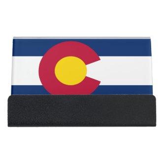 Card Holder with flag of Colorado State, USA