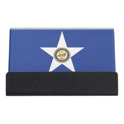 Card Holder with flag of Houston City, USA