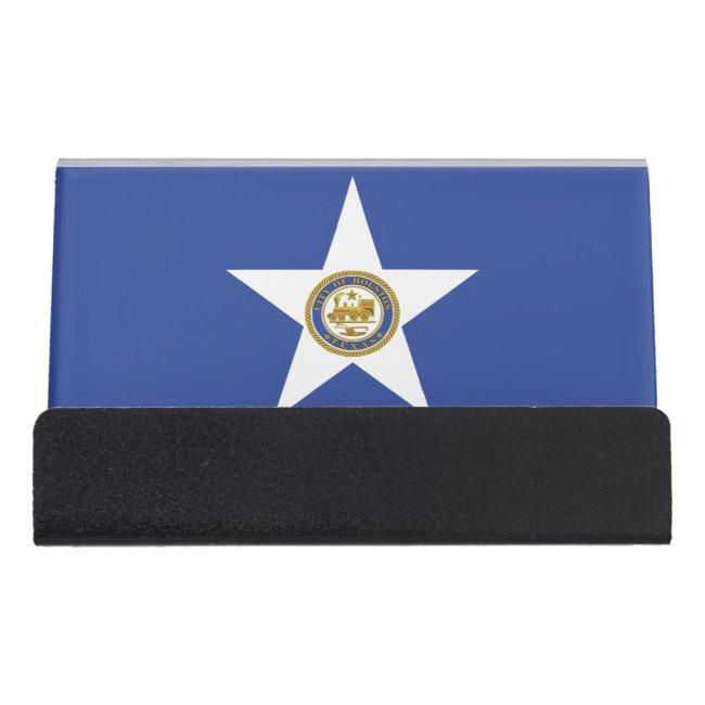 Card Holder with flag of Houston City, USA
