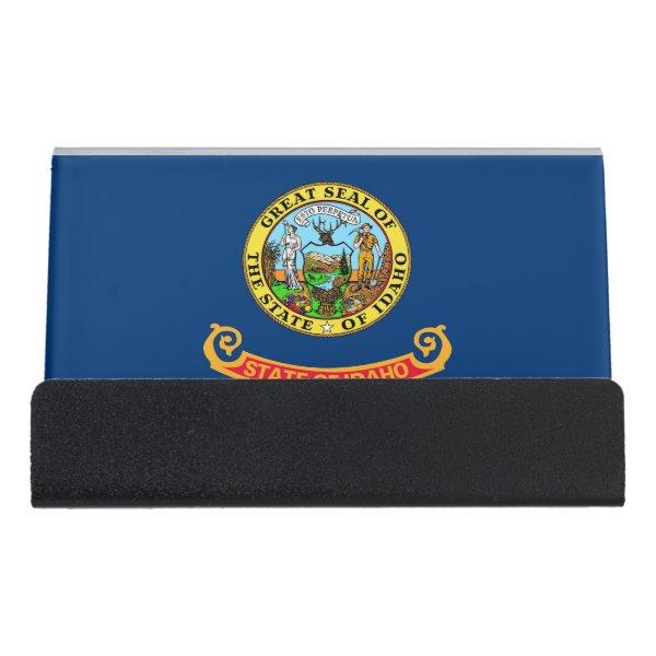 Card Holder with flag of Idaho State, USA