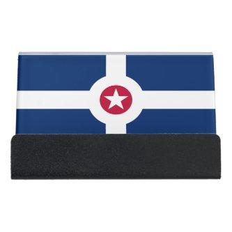 Card Holder with flag of Indianapolis City, USA