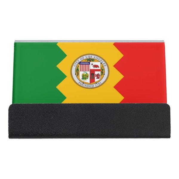 Card Holder with flag of Los Angeles, USA