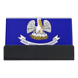 Card Holder with flag of Louisiana State, USA