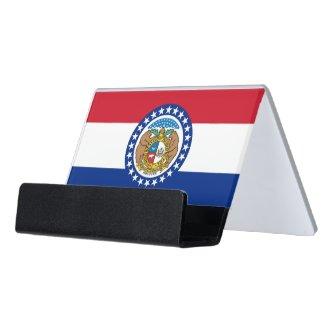 Card Holder with flag of Missouri State, USA