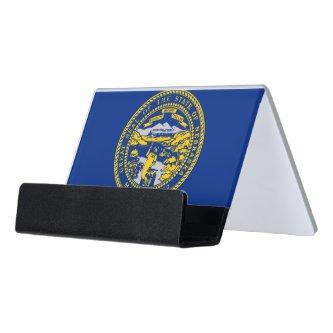 Card Holder with flag of Nebraska State, USA