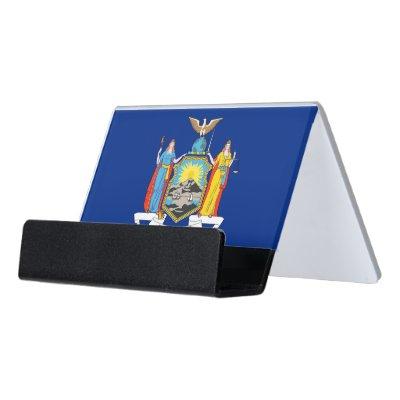 Card Holder with flag of New York State, USA