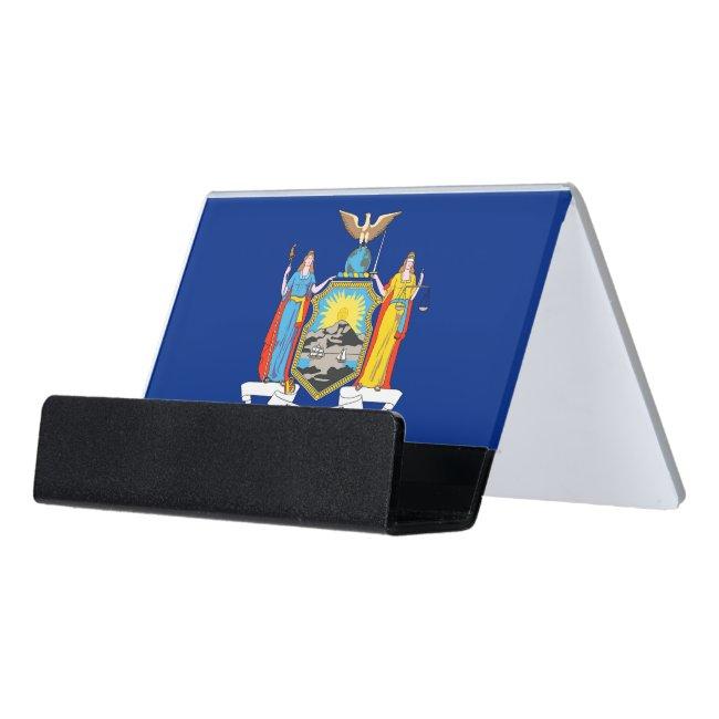 Card Holder with flag of New York State, USA