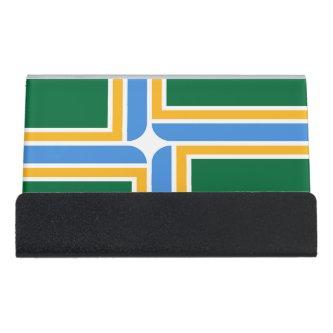 Card Holder with flag of Portland City, USA