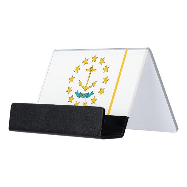Card Holder with flag of Rhode Island, USA