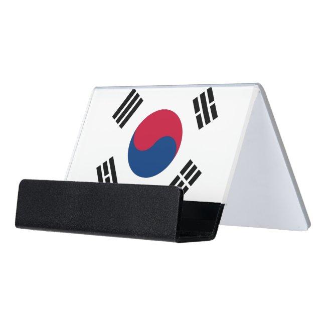 Card Holder with flag of South Korea