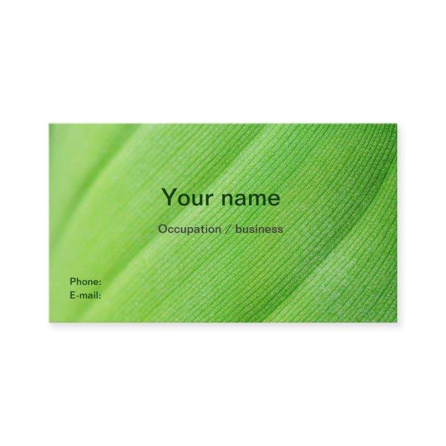 card with banana leaf