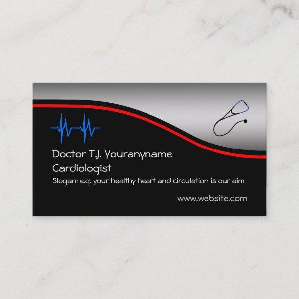 Cardiologist Medical Doctor - ecg, stethoscope