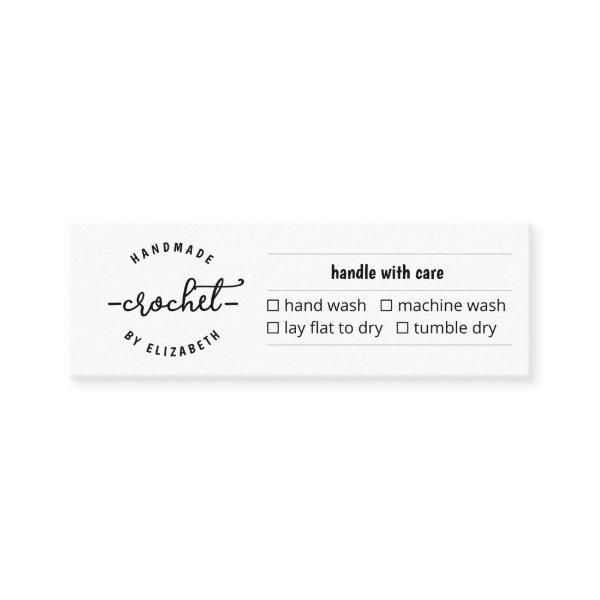 Care Card for Homemade Crochet Knit Macramé