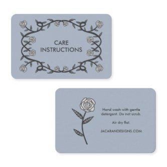 CARE INSTRUCTIONS Chic Elegant Rose Frame Floral