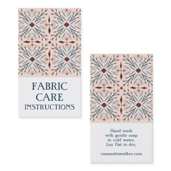Care INSTRUCTIONS Elegant Floral Tiles Pink