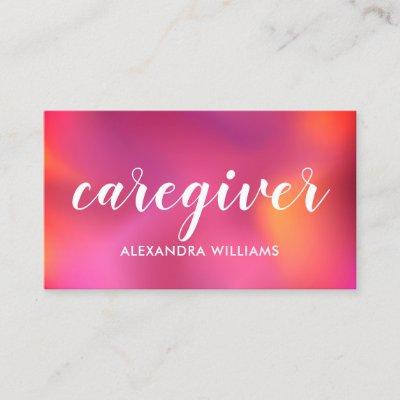 Caregiver Modern Rose Gold Medical Pink Purple