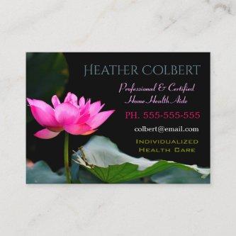 Caregiver  Pretty Pink Flower Happy Professional
