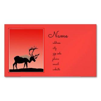 Caribou at Sunset  - Original Wildlife Art  Magnet
