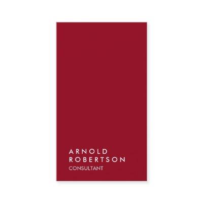 Carmine Red Trendy Modern Minimalist Simple