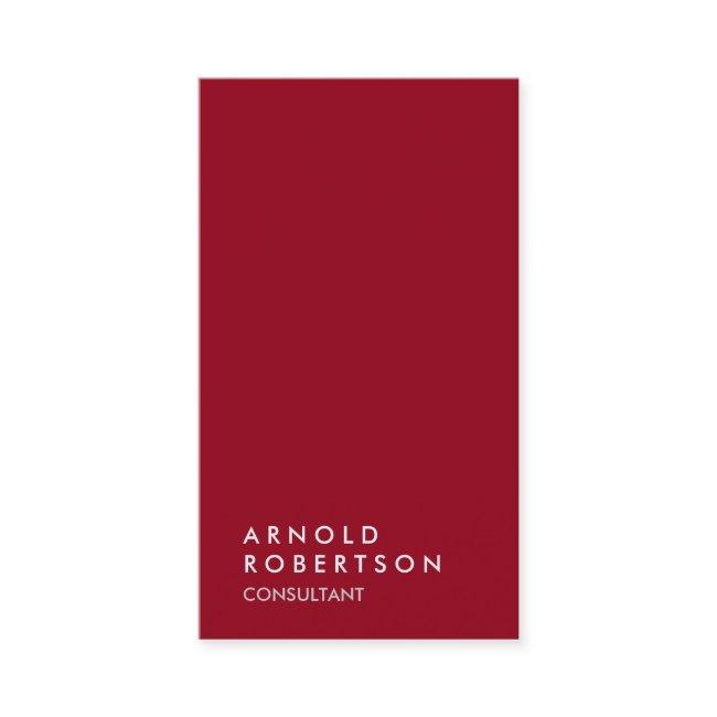 Carmine Red Trendy Modern Minimalist Simple