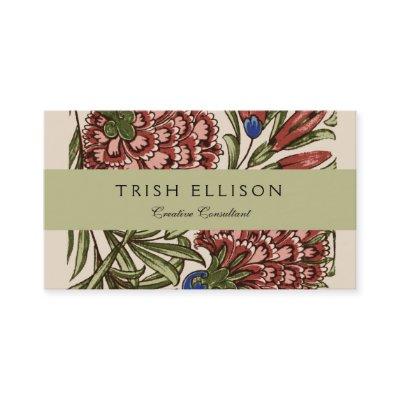 Carnation Flower Tile Antique Rustic Art