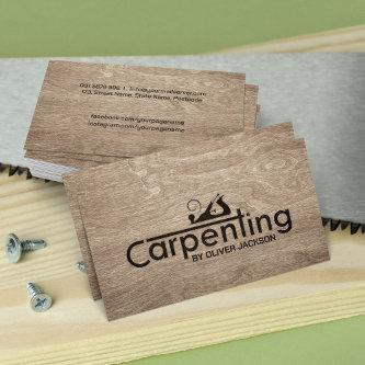 Carpenter services cool logo text with planer