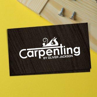 Carpenter services cool logo text with planer