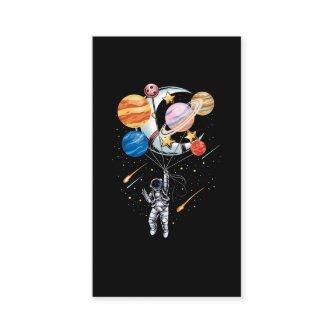 Cartoon Astronaut Space Balloon Planets