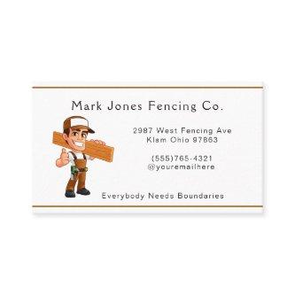 Cartoon Fencing Guy Company Service