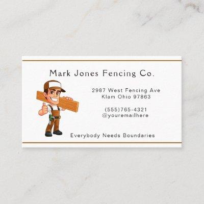 Cartoon Fencing Guy Company Service
