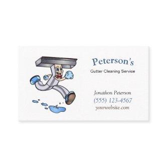 Cartoon Gutter Cleaning Service Guy