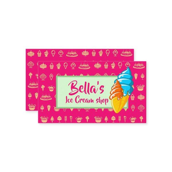cartoon Ice Cream business or shop