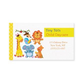 Cartoon Jungle Animals Child Daycare Service
