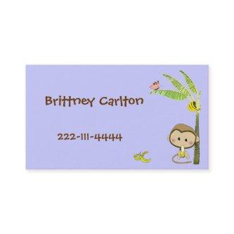 Cartoon Monkey calling card