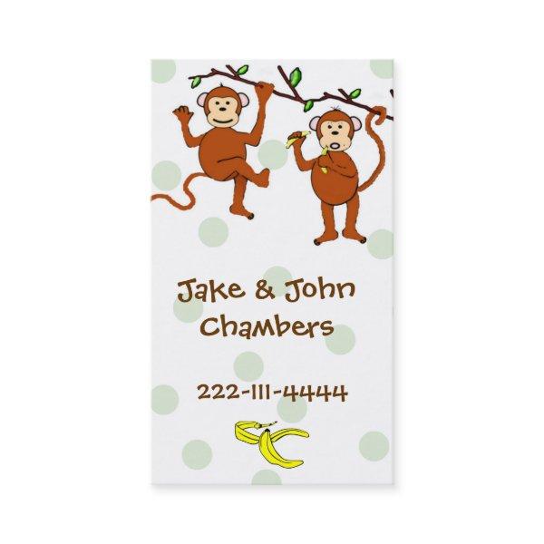 Cartoon Monkey calling card