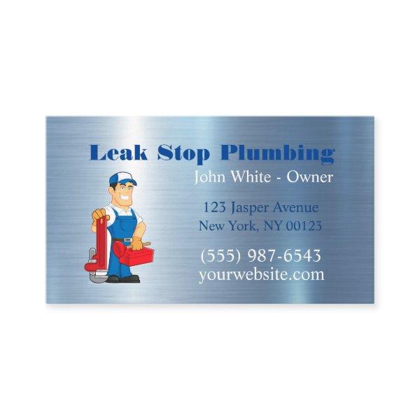 Cartoon Plumber Guy Plumbing Service