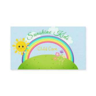 Cartoon Rainbow and Sunshine Child Daycare