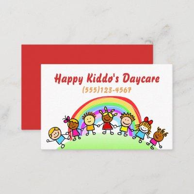 Cartoon Rainbow Daycare Childcare