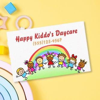 Cartoon Rainbow Daycare Childcare