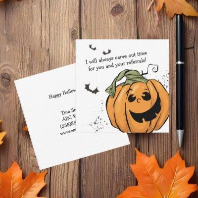 Carve out Time for Your Referrals Halloween Note Card