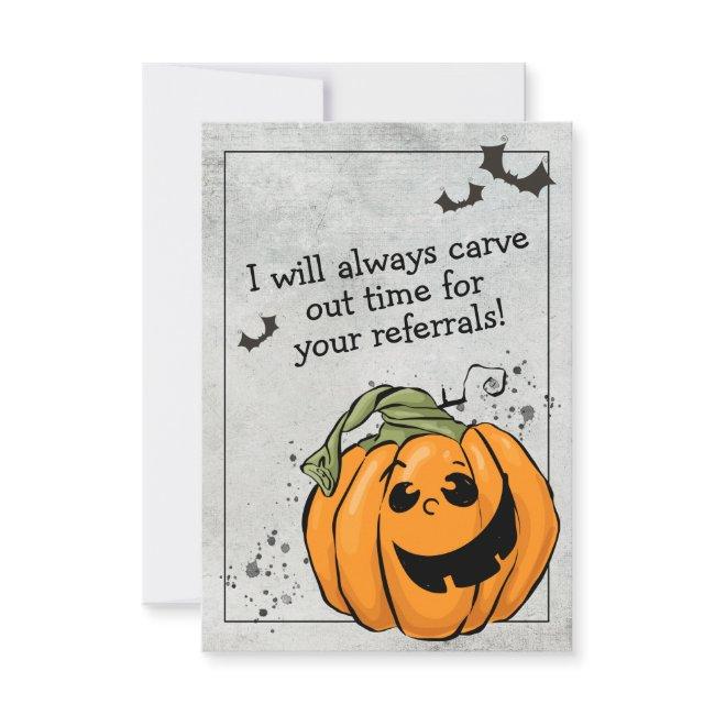 Carve Time for Your Referral Halloween Thank You Card