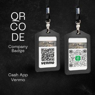 Cash App & Venmo QR Code Company Badge