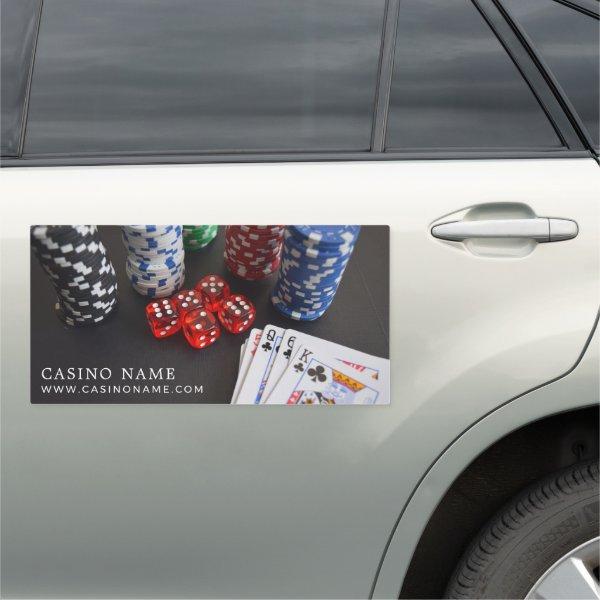 Casino Scene, Online Casino, Gaming Industry Car Magnet