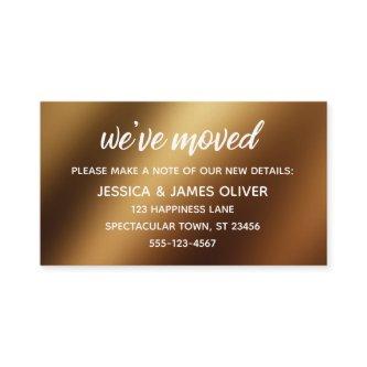 Casual Gold Ombre "We've Moved" Card