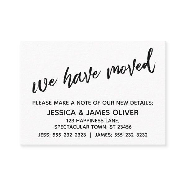Casual Handwriting Simple We've Moved Handout Card
