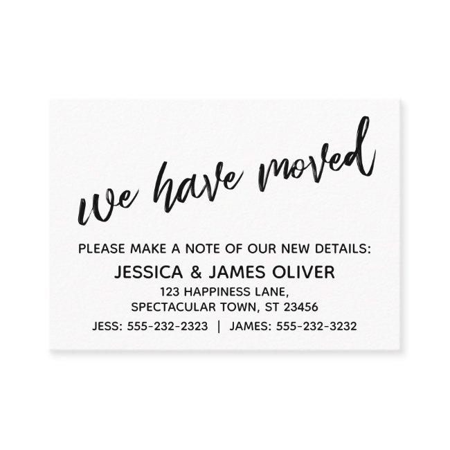 Casual Handwriting Simple We've Moved Handout Card