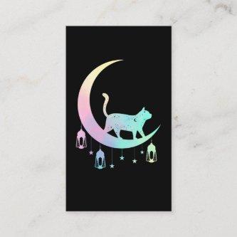 Cat Crescent Moon Horoscope Pastel Goth Wicca