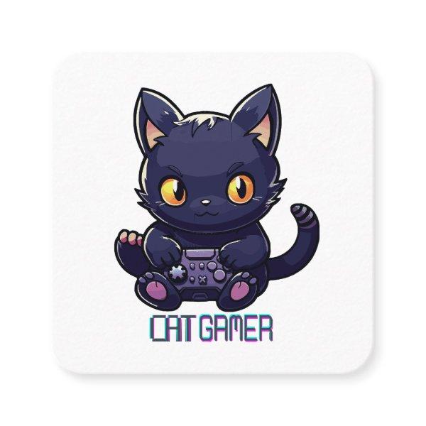 Cat Gamer Square