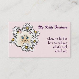 Cat Grooming, or cat sitter's card